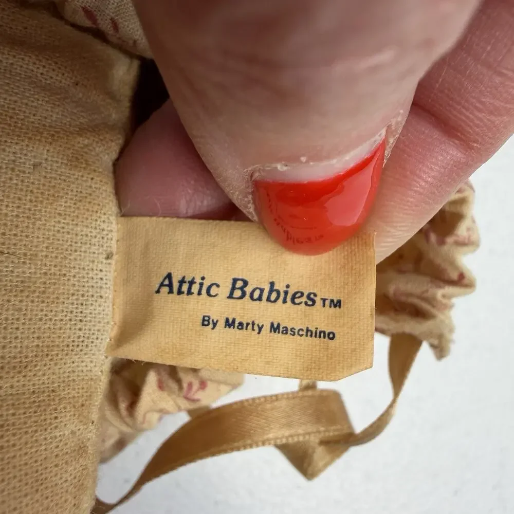 Vtg Attic Babies‎ Primitive Raggady Rag Doll With Baby by Marty Maschino 17